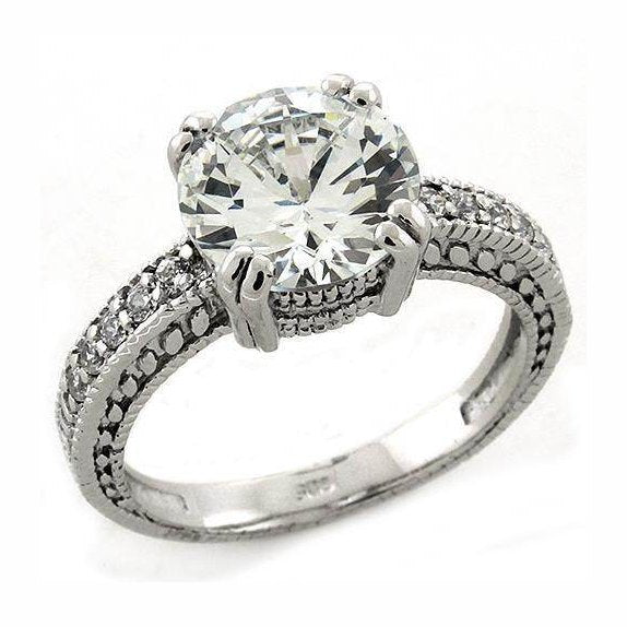 Elegant silver ring with a large solitaire diamond, perfect vacation jewelry for women