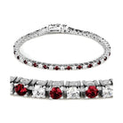 Elegant women's crystal bracelet featuring red and clear crystals in a stunning design