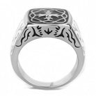 Stylish epoxy design men's rings featuring intricate patterns and a polished finish