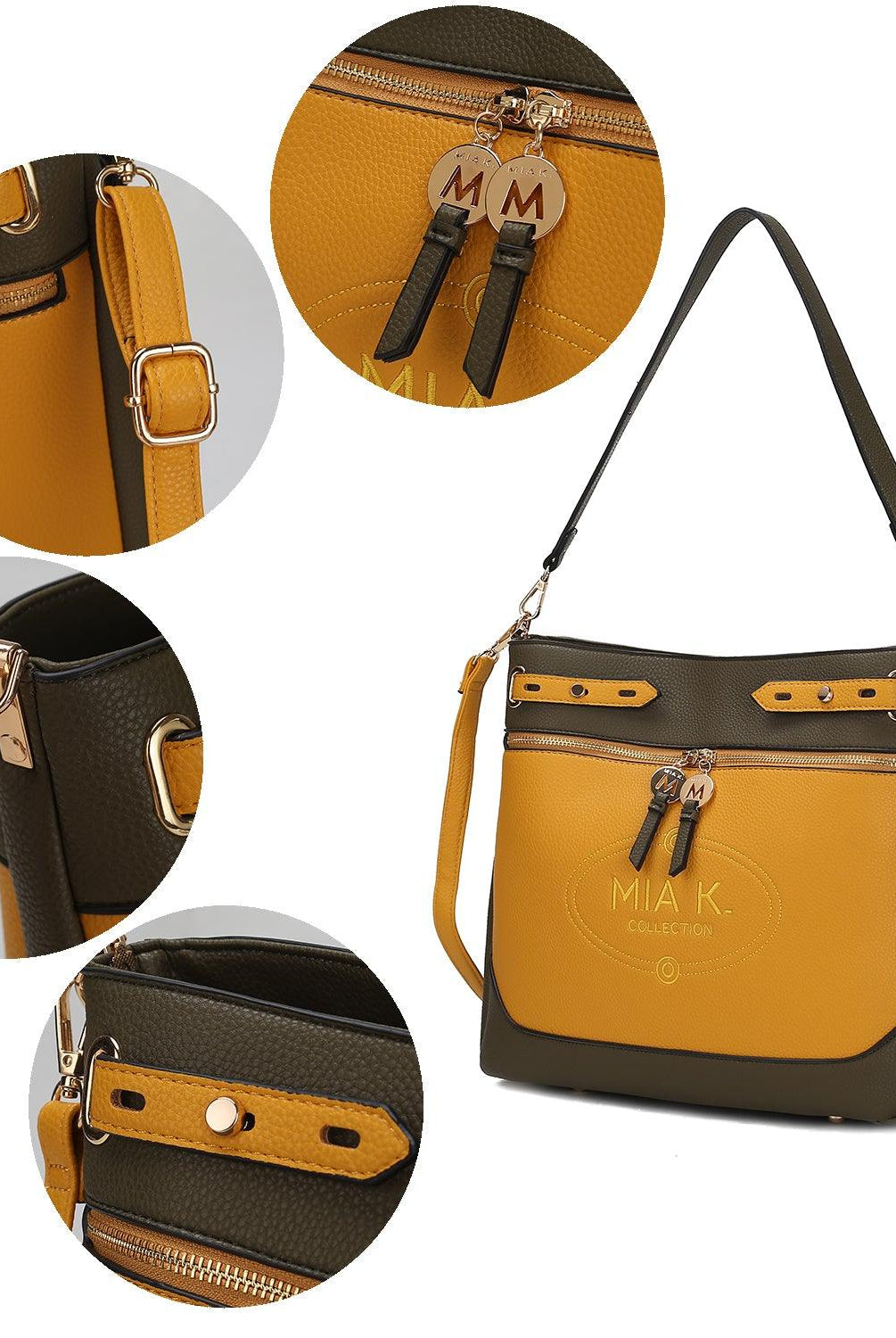 Wallets, Handbags & Accessories Evie Two Tone Vegan Leather Women Shoulder Bag