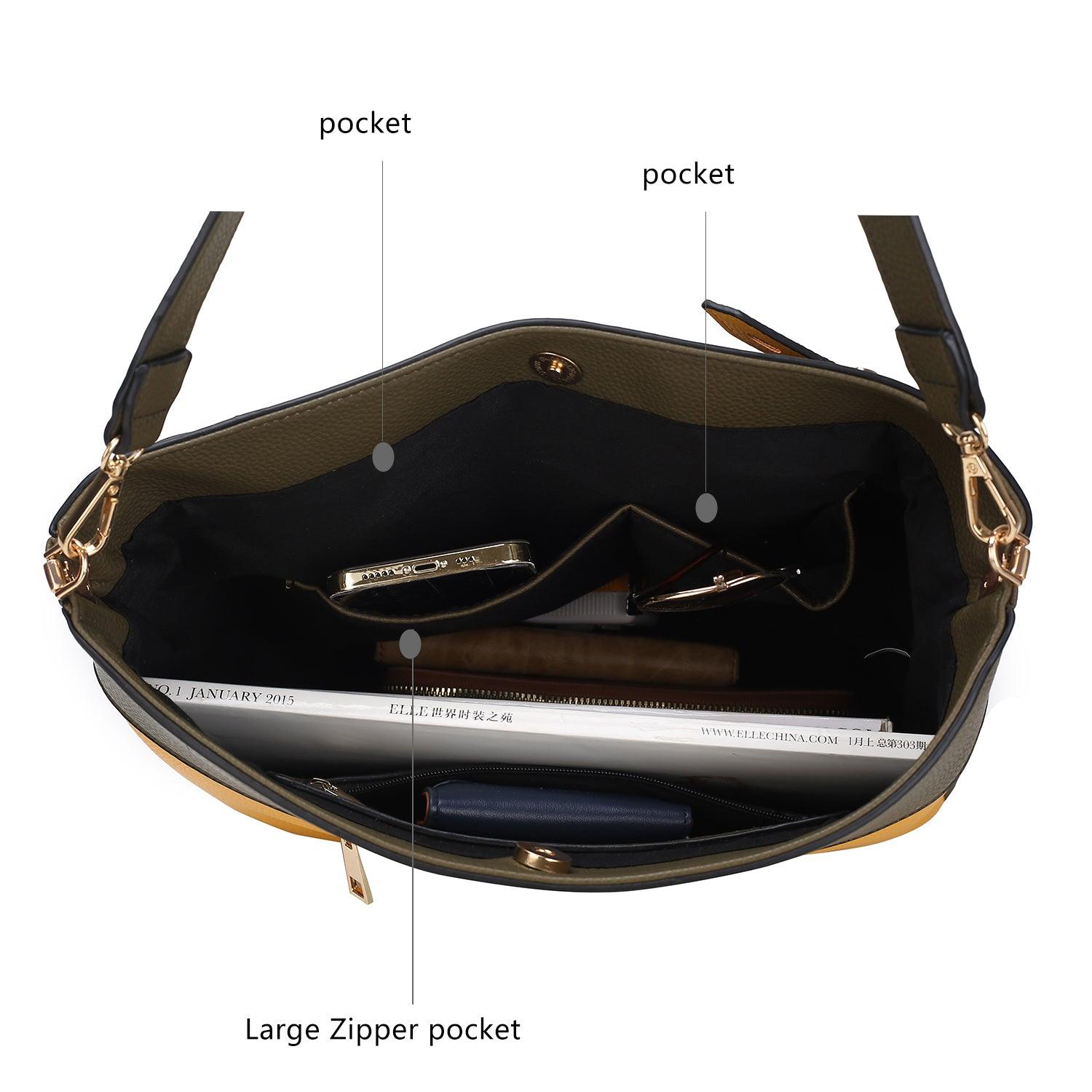 Wallets, Handbags & Accessories Evie Two Tone Vegan Leather Women Shoulder Bag