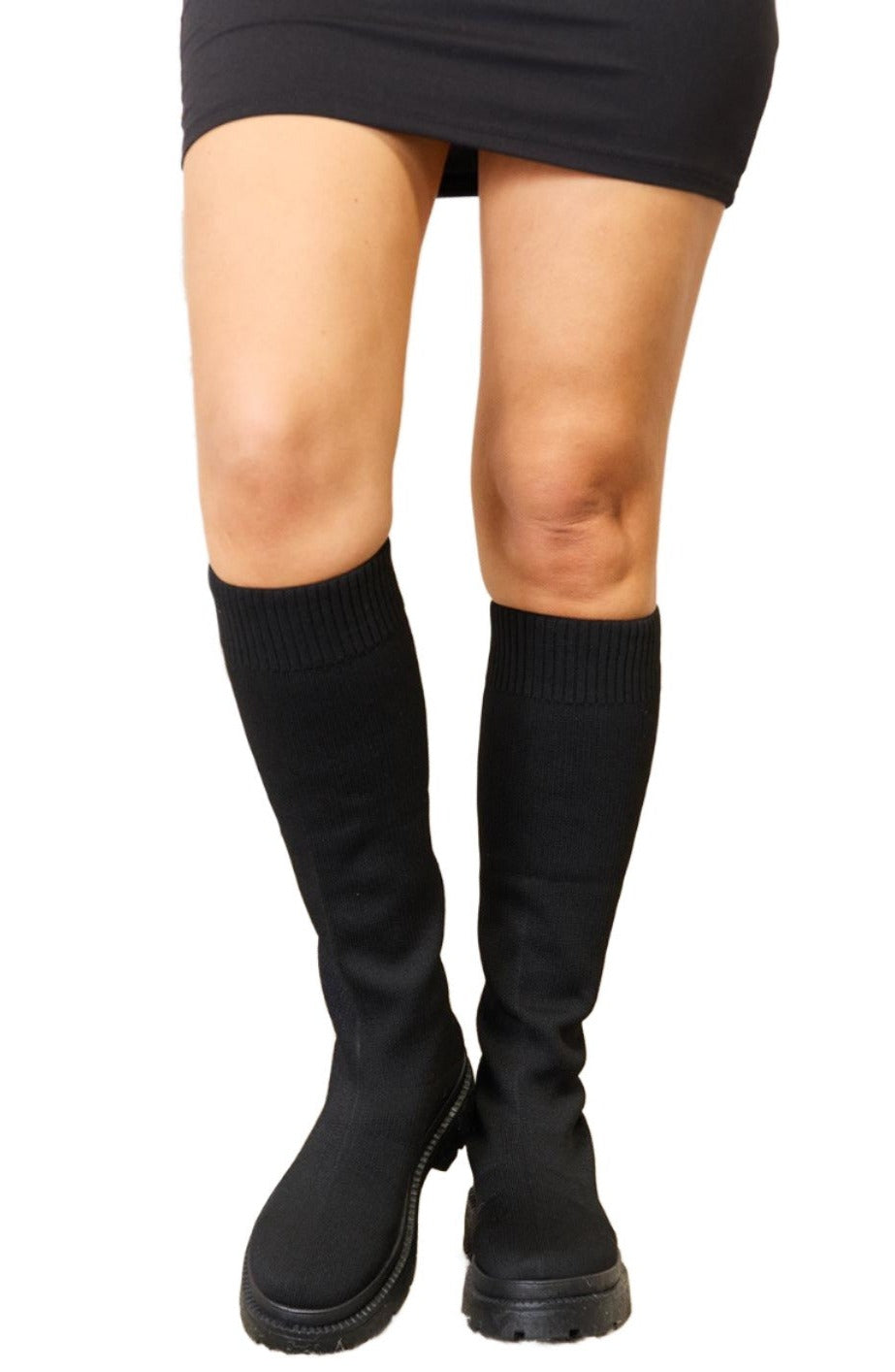 Women's Shoes - Boots WILD DIVA Footwear Knee High Platform Sock Boots