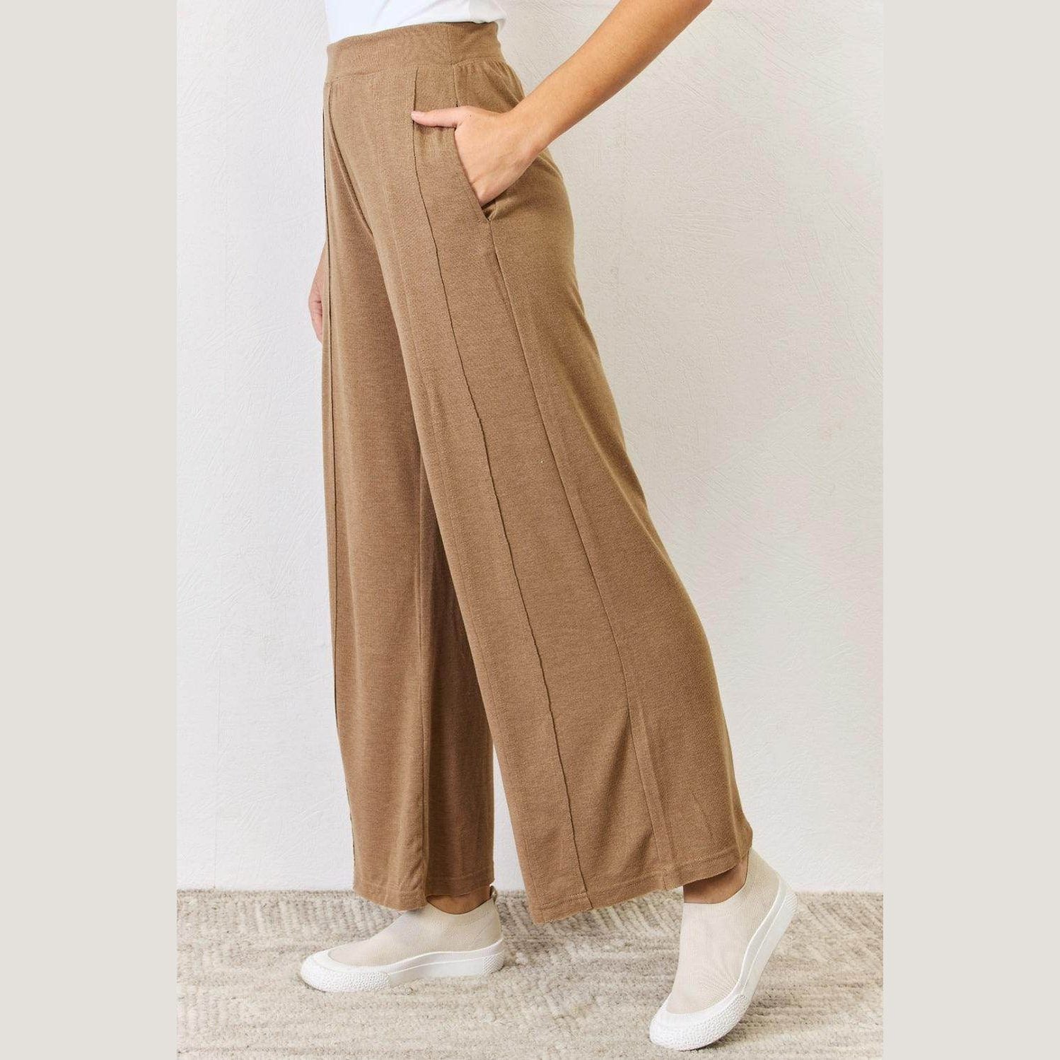 RISEN Ultra Soft Wide Leg Pants - VacationGrabs
