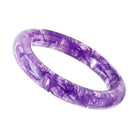 Purple fashion bangle no stone crafted from vibrant resin for stylish accessorizing