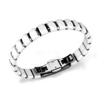 Stylish silver fashion bracelet for women with a modern interlocking design and secure closure