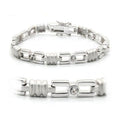 Elegant silver fashion jewelry bracelet for women with sparkling crystals for stylish looks