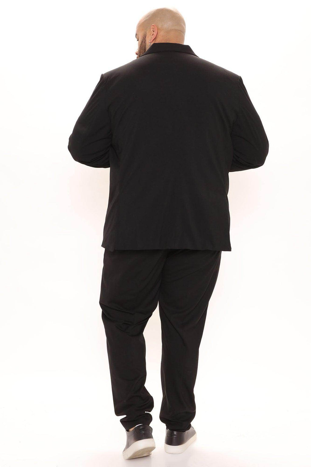 Fashion Nova Men's Modern Stretch Trousers in black, featuring a comfortable fit and sleek design