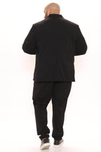 Fashion Nova Men's Modern Stretch Trousers in black, featuring a comfortable fit and sleek design