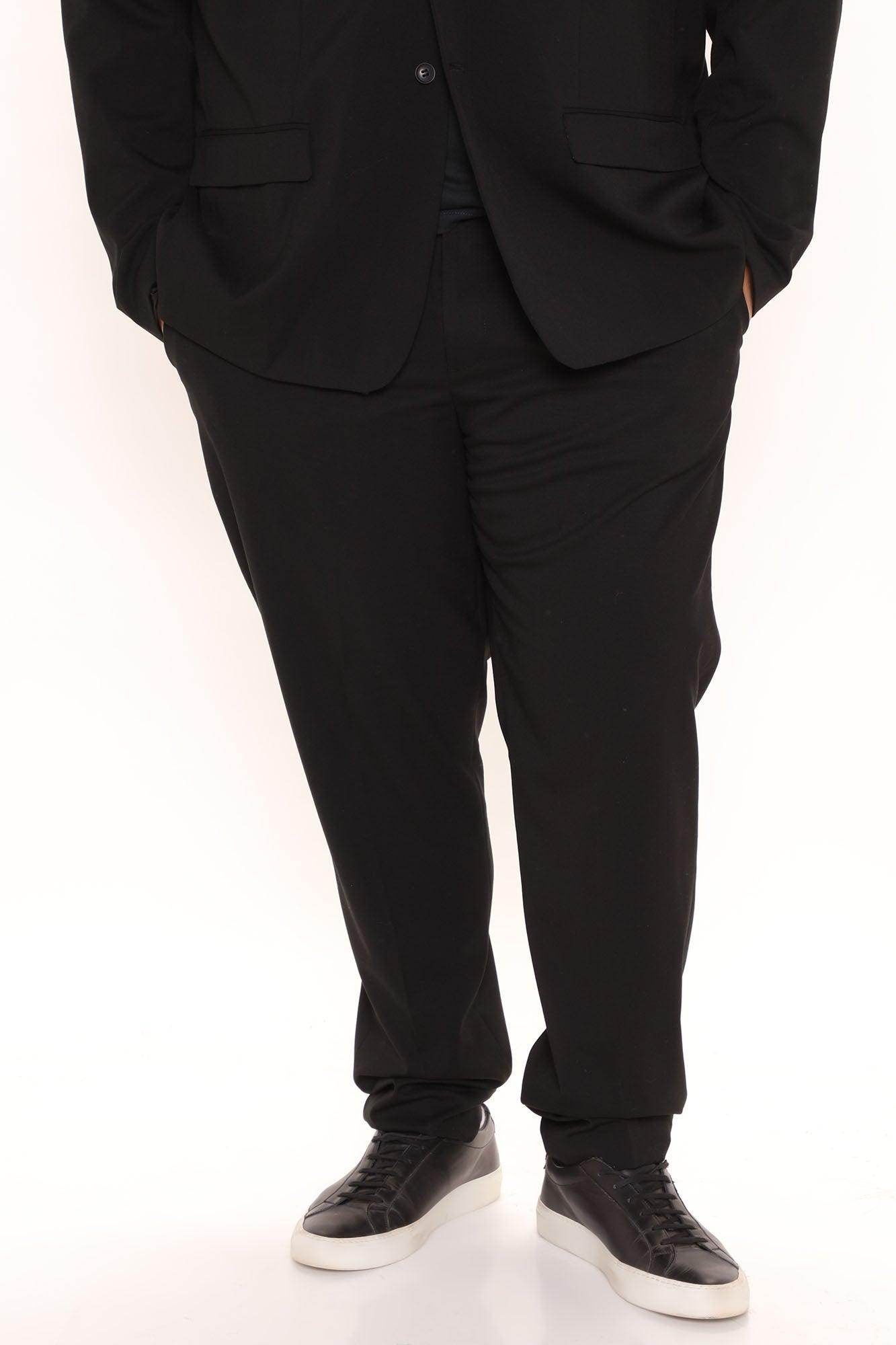 Men's Fashion Nova Modern Stretch Trousers in Black for a Comfortable and Stylish Look