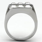 Stylish Men's Silver Ring with Triangle Accents, perfect fashion rings for vacations