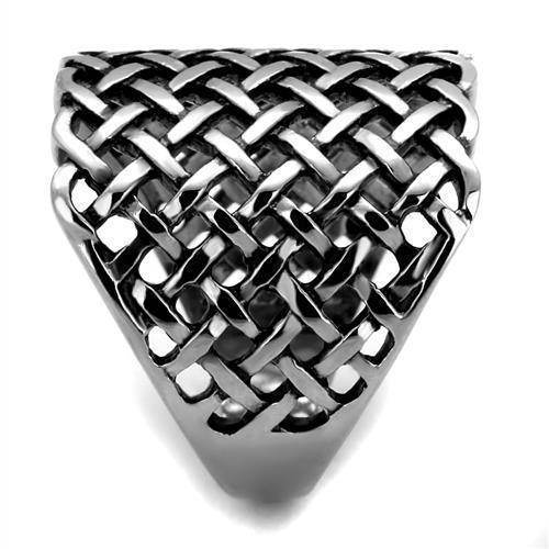 Stylish silver men's ring with a woven design, perfect fashionable epoxy rings for men.