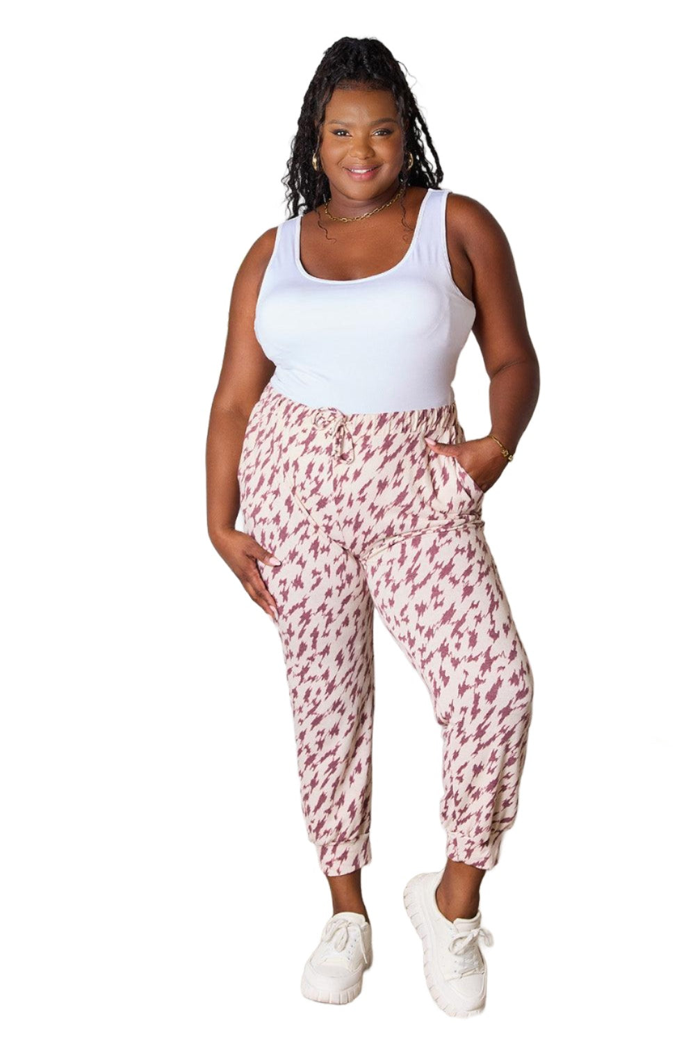 Women's Pants Heimish Full Size Printed Drawstring Pants