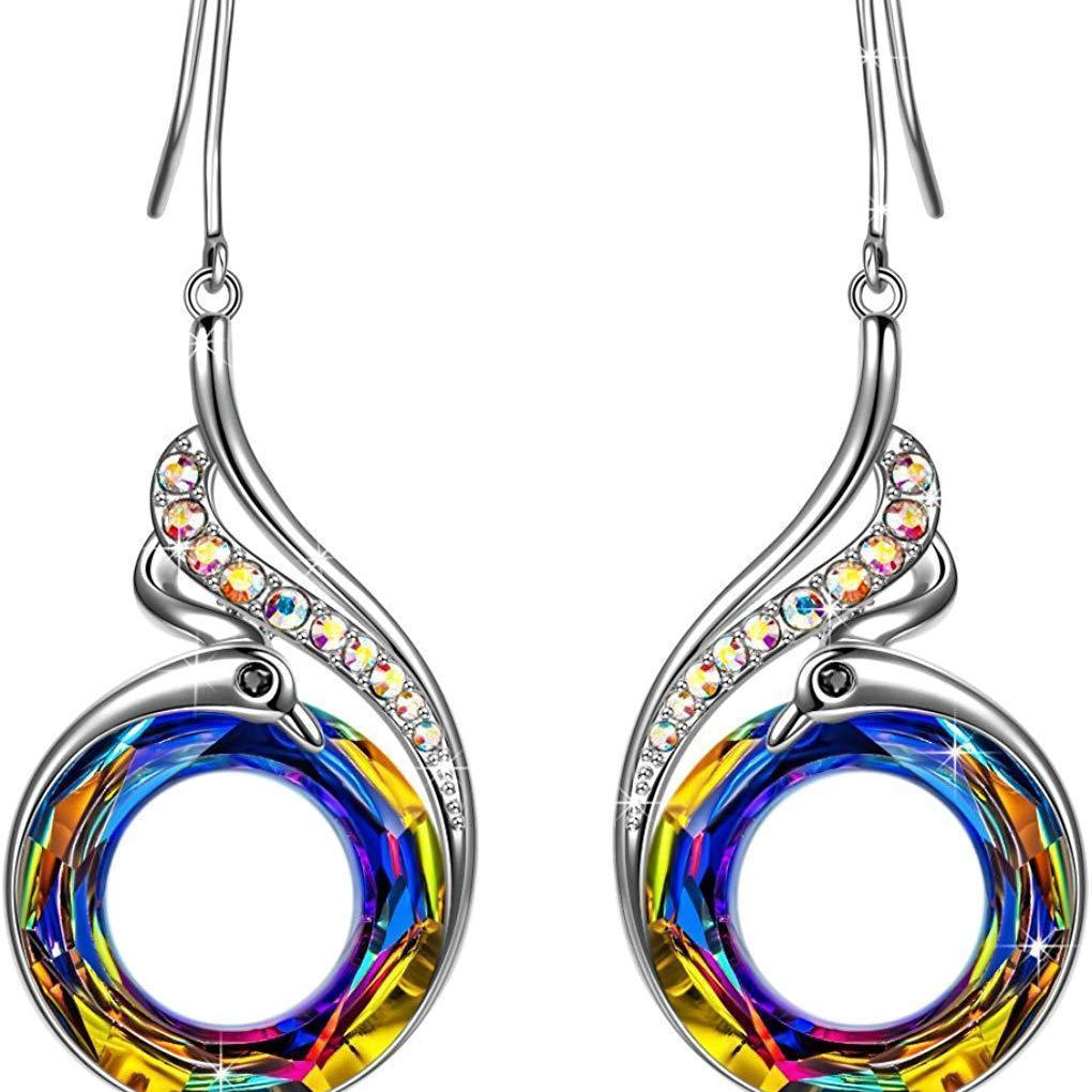 Women's Jewelry - Earrings Flaming Phoenix Fire Swirl Drop Earrings