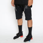 Men's front zip leather shorts by VacationGrabs with stylish design and functional pockets
