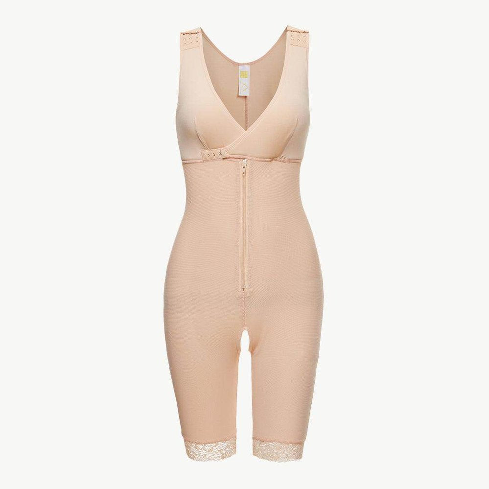 Full Size Lace Trim Shapewear With Zipper - VacationGrabs