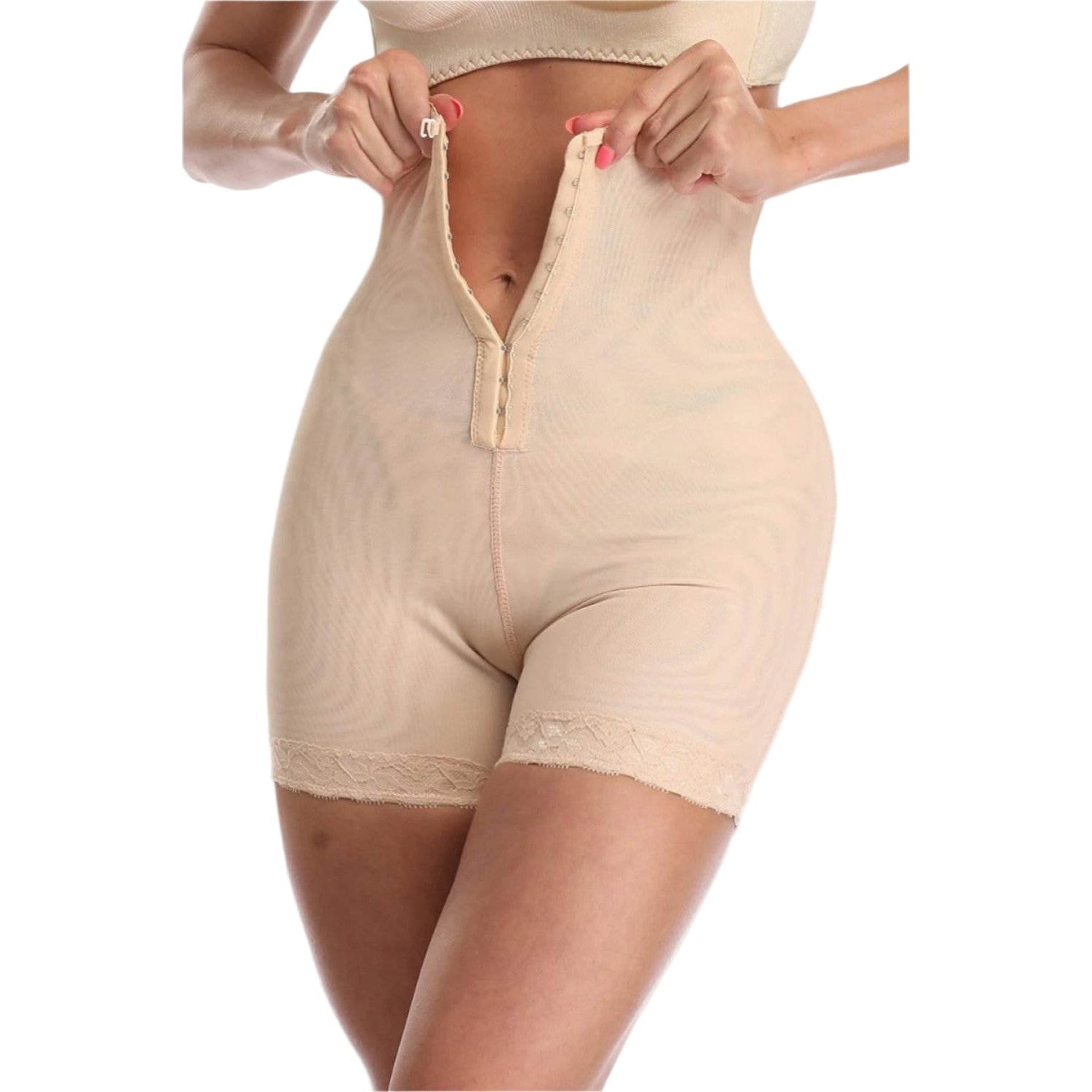 Trendsi Women's Full Size Shaping Shorts with Front Zipper for Comfortable Shaping and Support