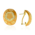 Elegant gold 925 sterling silver earrings with floral design and sparkling accents for women