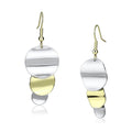 Gold and rhodium dangle earrings with layered circular designs for a stylish look