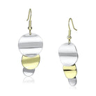 Gold and rhodium dangle earrings with layered circular designs for a stylish look