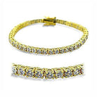 Elegant gold brass bracelet for women with sparkling rhinestones for a stylish look