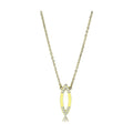 Elegant gold chain necklace pendant featuring a stylish design with sparkling accents
