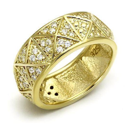 Stunning gold fashion rings for women featuring intricate geometric design and sparkling details