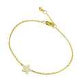 Gold star bracelet for women with sparkling details and adjustable chain for a perfect fit