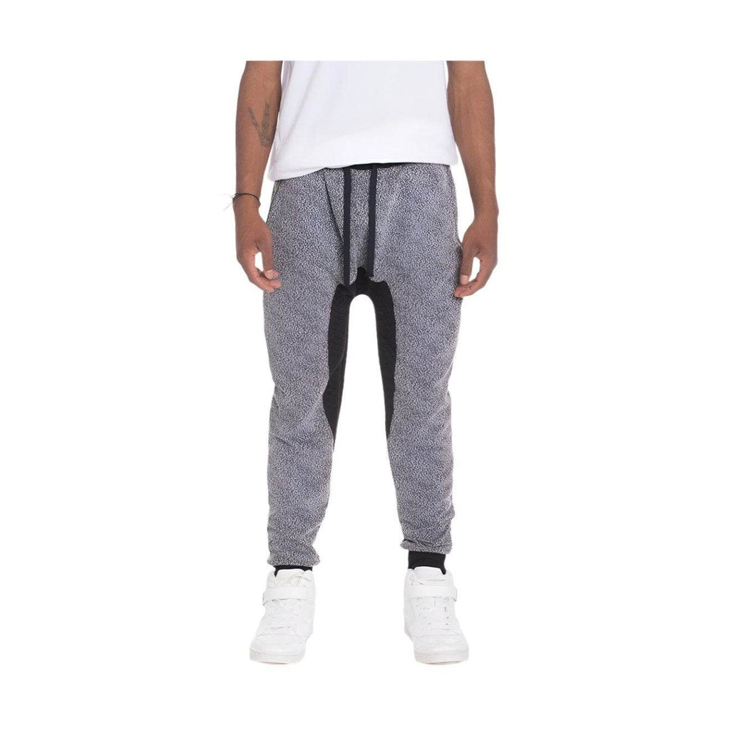 Men's gray black contrast joggers by VacationGrabs with stylish design and comfortable fit