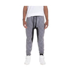 Men's gray black contrast joggers by VacationGrabs with stylish design and comfortable fit