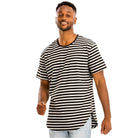 VacationGrabs gray black short sleeve shirt with stylish striped design for casual wear