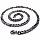 Stylish ground chain necklace for men in sleek black finish, perfect for everyday wear.