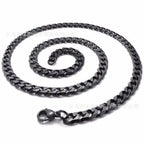 Stylish ground chain necklace for men in sleek black finish, perfect for everyday wear.