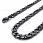 Elegant ground chain necklace for men in sleek black finish with secure lobster clasp