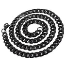 Stylish ground chain necklace for men in sleek black design for versatile outfits