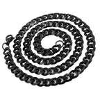 Stylish ground chain necklace for men in sleek black design for versatile outfits