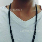 Stylish ground chain necklace for men in black, perfect for casual or formal outfits