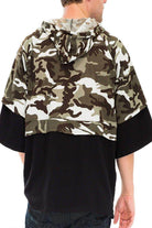 Men's half camo olive sweatshirt by VacationGrabs with a stylish hood and lightweight fabric