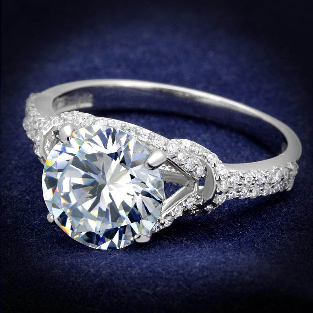 Elegant handcrafted sterling silver rings for women featuring a large sparkling center stone and shimmering accents