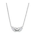 Elegant heart pendant necklace for women featuring sparkling accents on a silver chain