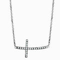 VacationGrabs high polished cross pendant necklace with sparkling stones for elegant style