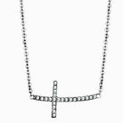 VacationGrabs high polished cross pendant necklace with sparkling stones for elegant style