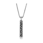 High polished men's necklace with intricate design and sleek pendant for stylish look