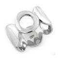 Stylish high polished silver ring for women with modern design and elegant finish