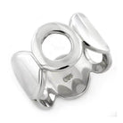 Stylish high polished silver ring for women with modern design and elegant finish
