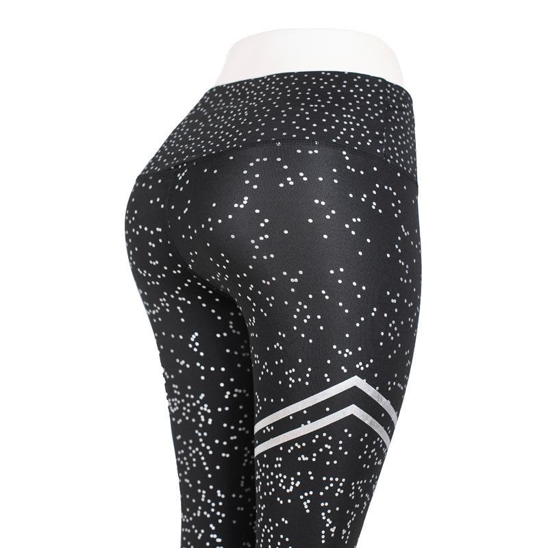Hot Stamping Yoga Pants High-Waist Stretch Fitness Hips Slim