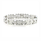 VacationGrabs imitation rhodium link bracelet with a stylish design and a shiny finish for women's fashion