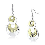 Stylish iron statement earrings for women with circular design and gold accents from VacationGrabs