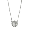 Elegant silver necklace with a circular pendant, perfect holiday jewelry gift for her