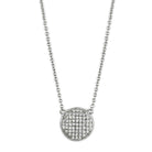 Elegant silver necklace with a circular pendant, perfect holiday jewelry gift for her