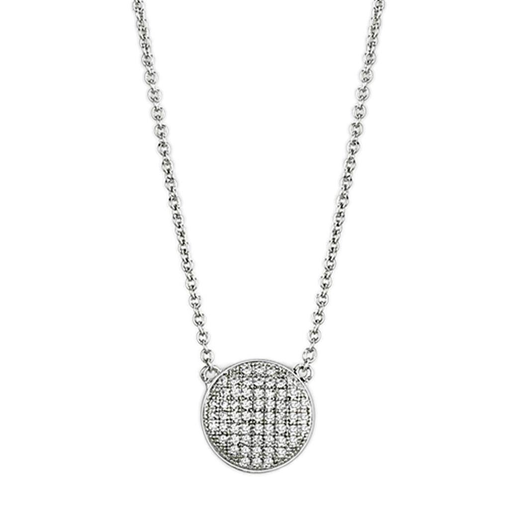 Elegant silver necklace with a circular pendant, perfect holiday jewelry gift for her